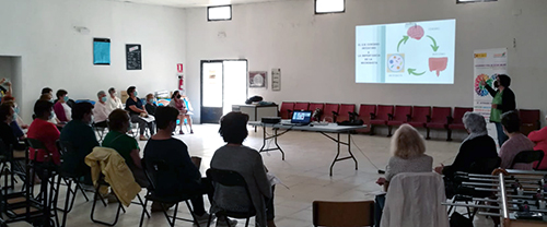 Momento del taller celebrado hoy en Cirelluelo de Abajo.