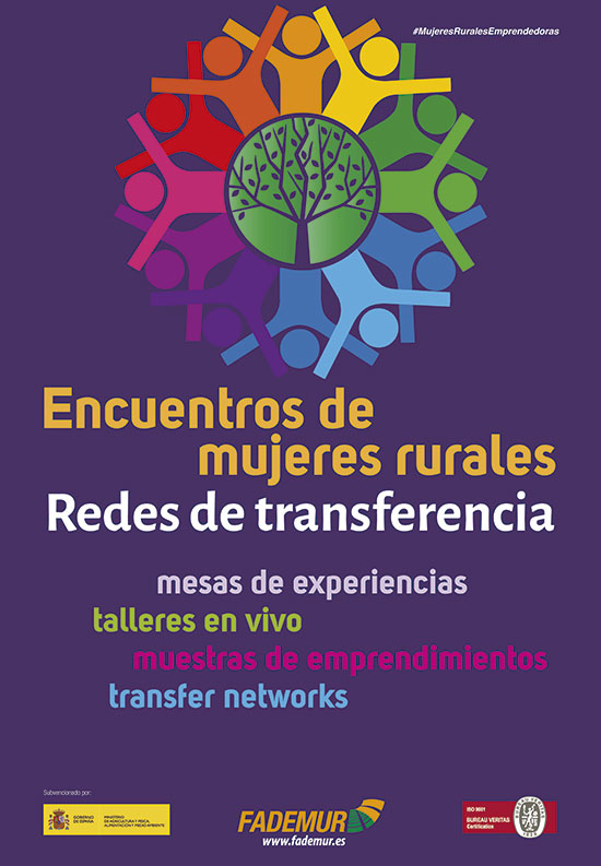 Cartel de los encuentros de mujeres rurales: Redes de transferencia