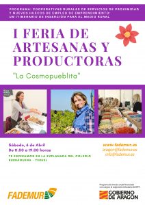 Cartel de la feria de productoras de Fademur incluida en la programación de La Cosmopueblita